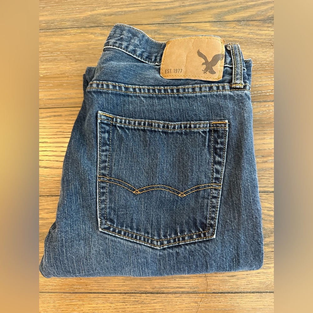 American Eagle Outfitters Dark Blue Straight Jeans Sizeโ 30x34